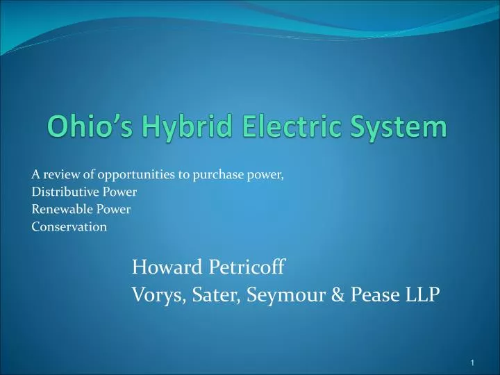 ohio s hybrid electric system