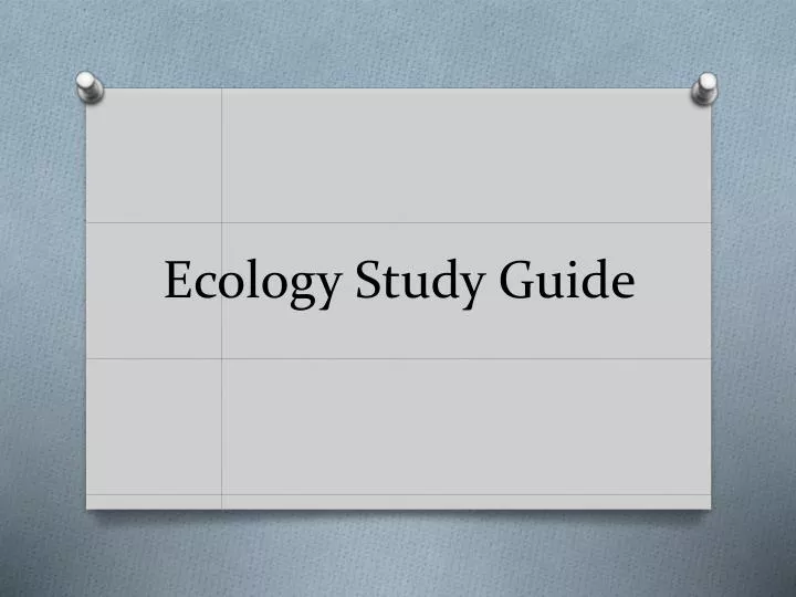 ecology study guide