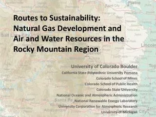 Routes to Sustainability: Natural Gas Development and Air and Water Resources in the Rocky Mountain Region