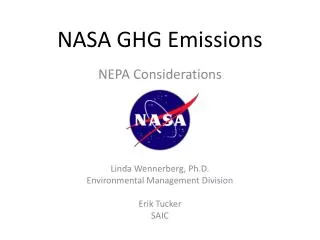 NASA GHG Emissions