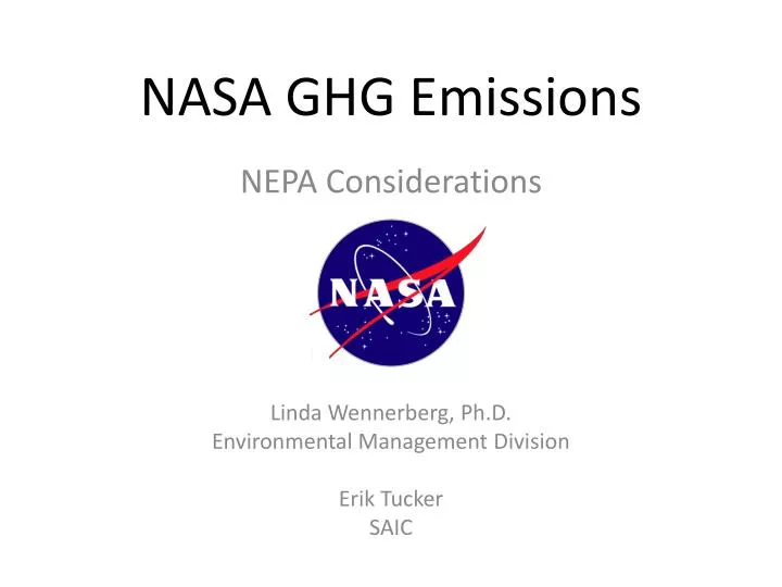 nasa ghg emissions