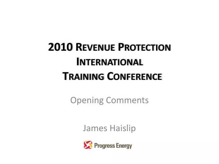 2010 revenue protection international training conference