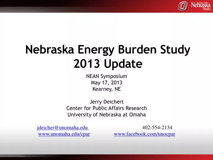 nebraska energy burden study 2013 update