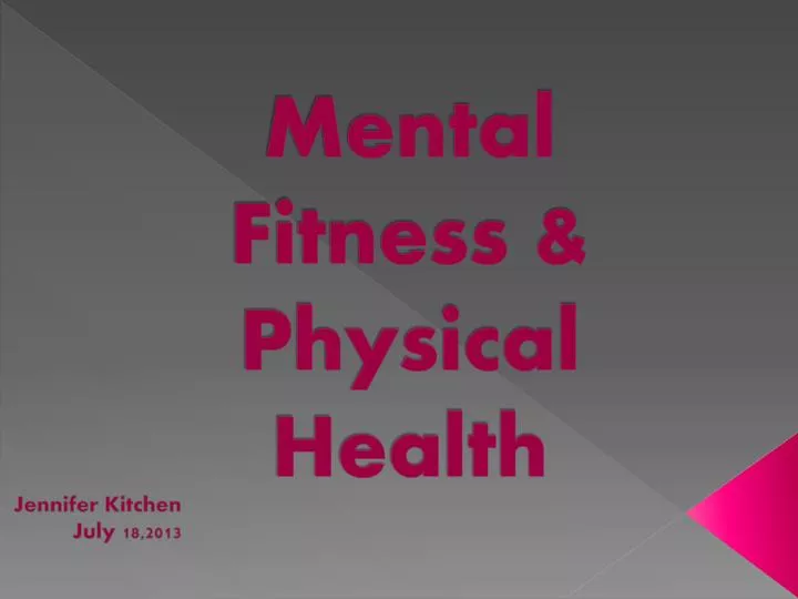 mental fitness physical health