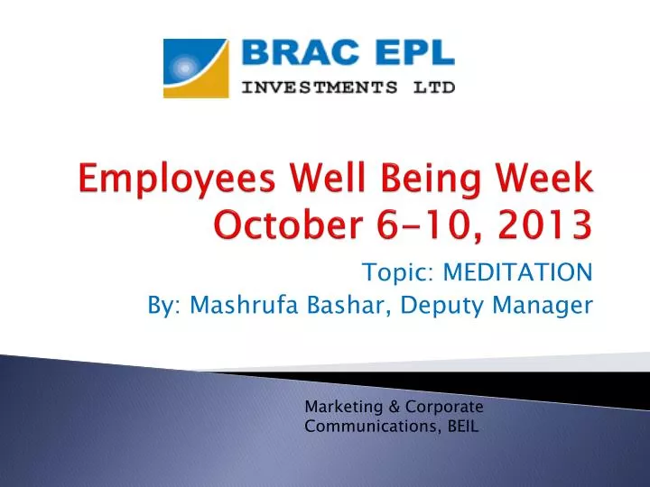 employees well being week october 6 10 2013