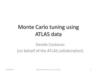 Monte Carlo tuning using ATLAS data