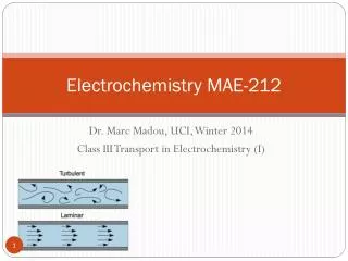 Electrochemistry MAE- 212