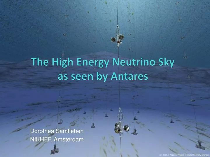 the high energy neutrino sky as seen by antares