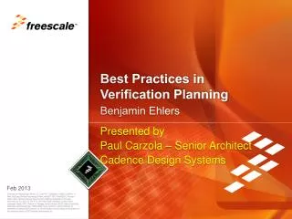 Best Practices in Verification Planning