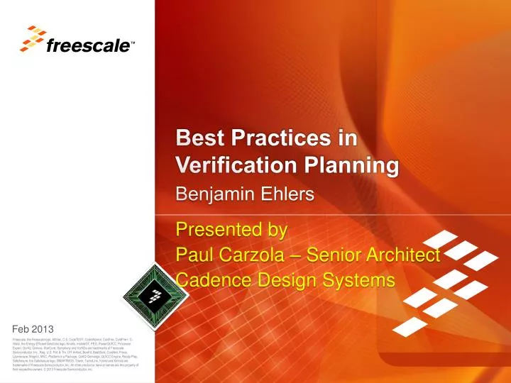 best practices in verification planning