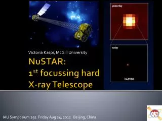 NuSTAR : 1 st focussing hard X-ray Telescope