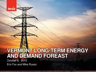 Vermont Long-Term energy and demand foreast