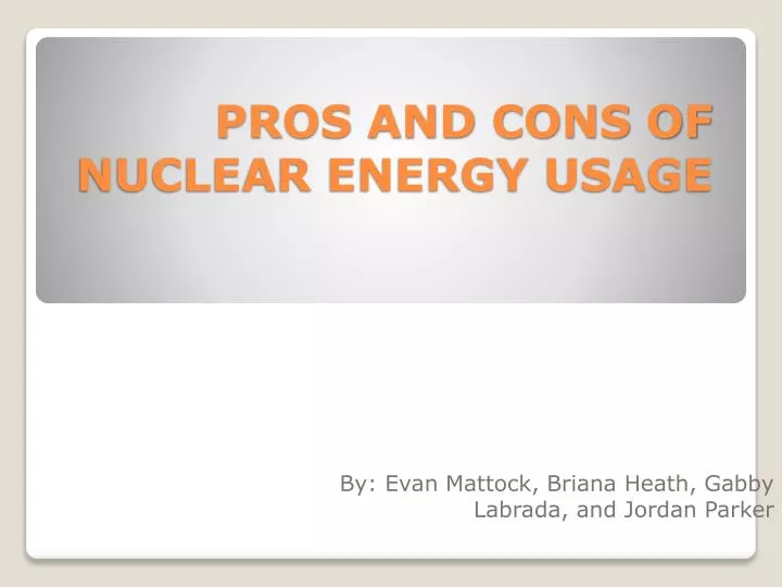 pros and cons of nuclear energy usage