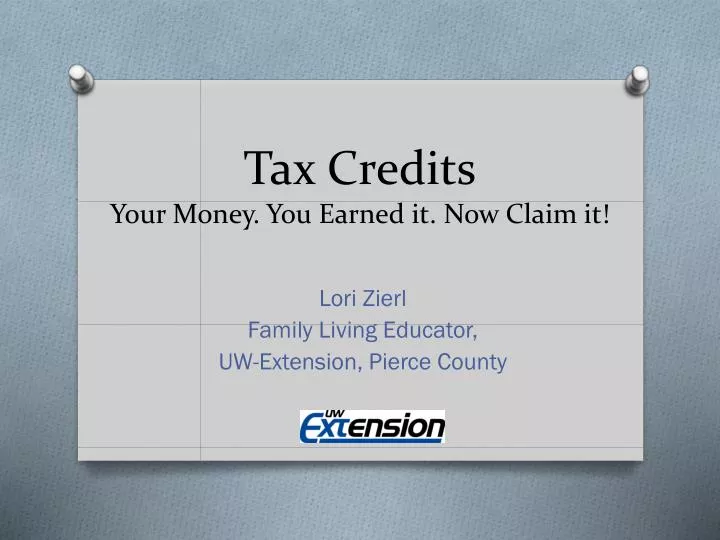 tax credits your money you earned it now claim it