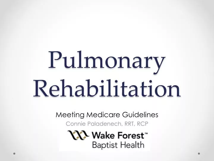 pulmonary rehabilitation