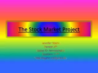 The Stock Market Project