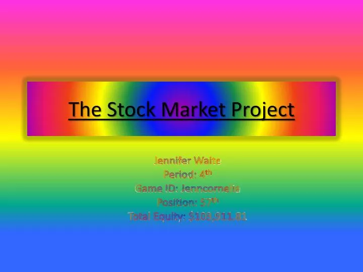 the stock market project