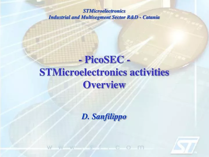 picosec stmicroelectronics activities overview