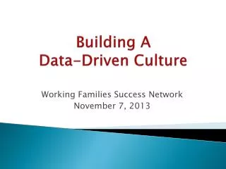 Building A Data-Driven Culture