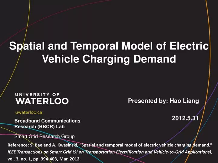 spatial and temporal model of electric vehicle charging demand