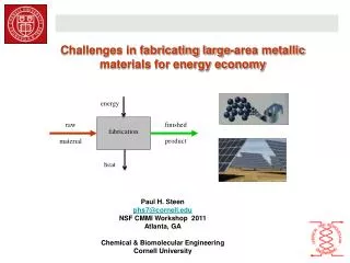Challenges in fabricating large-area metallic materials for energy economy