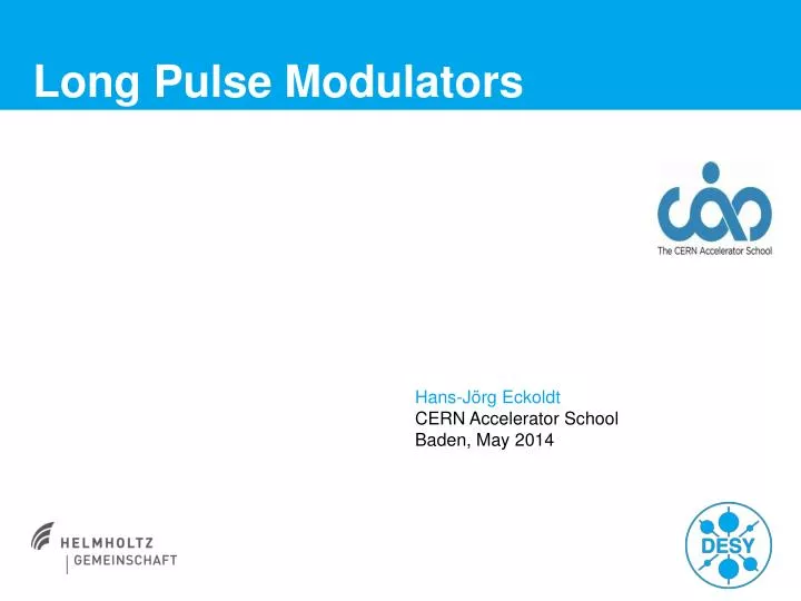 long pulse modulators