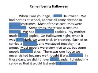 Remembering Halloween