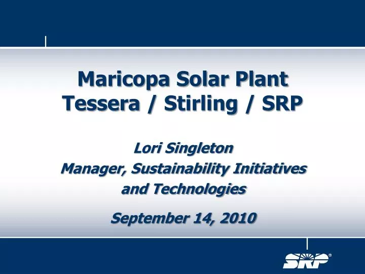 lori singleton manager sustainability initiatives and technologies september 14 2010