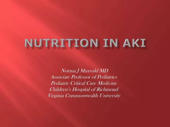 nutrition in aki