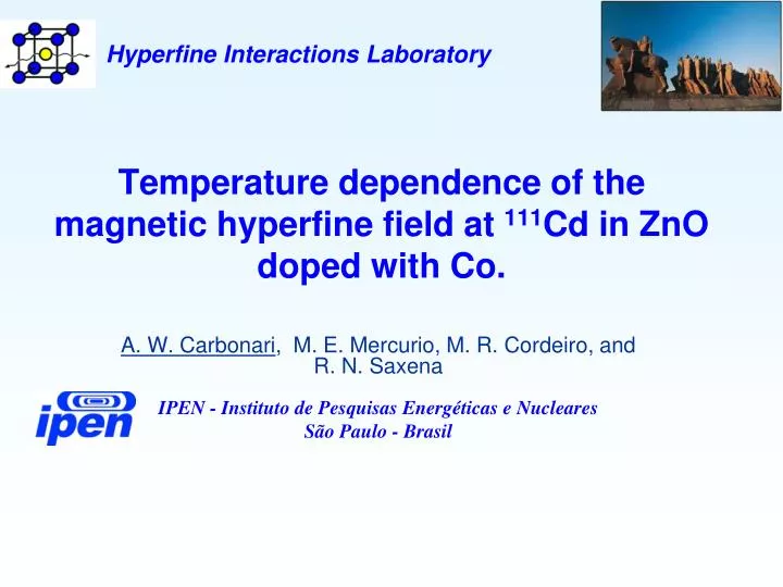 temperature dependence of the magnetic hyperfine field at 111 cd in zno doped with co
