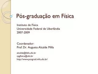 p s gradua o em f sica