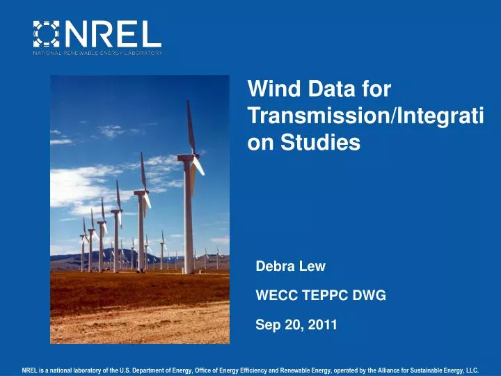 wind data for transmission integration studies