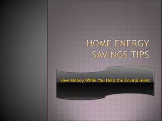 home energy savings tips