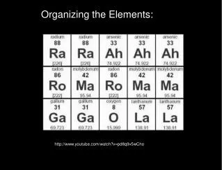 Organizing the Elements: