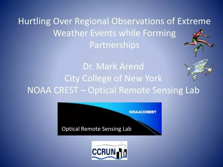 hurtling over regional observations of extreme weather events while forming partnerships