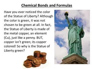 Chemical Bonds and Formulas