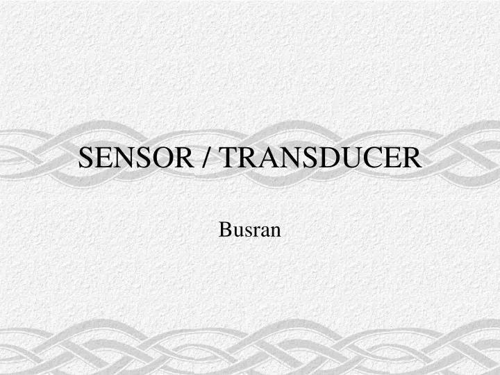 sensor transducer