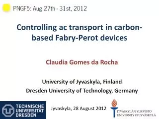 Controlling ac transport in carbon-based Fabry -Perot devices
