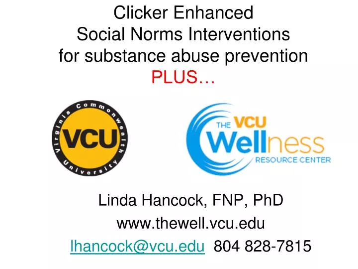clicker enhanced social norms interventions for substance abuse prevention plus