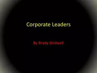 Corporate Leaders