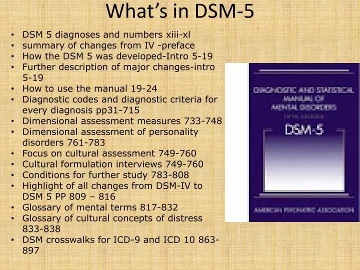 what s in dsm 5