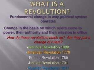 What is a Revolution?
