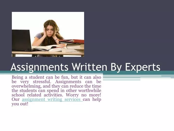assignments written by experts