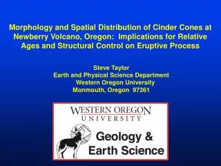 Morphology and Spatial Distribution of Cinder Cones at Newberry Volcano, Oregon: Implications for Relative Ages and Str
