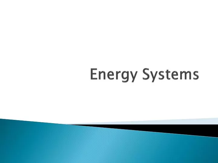 energy systems