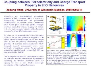 Coupling between Piezoelectricity and Charge Transport Property in ZnO Nanowires Xudong Wang, University of Wisconsin-M
