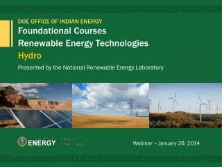 Foundational Courses Renewable Energy Technologies Hydro