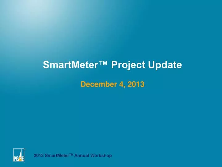 smartmeter project update december 4 2013