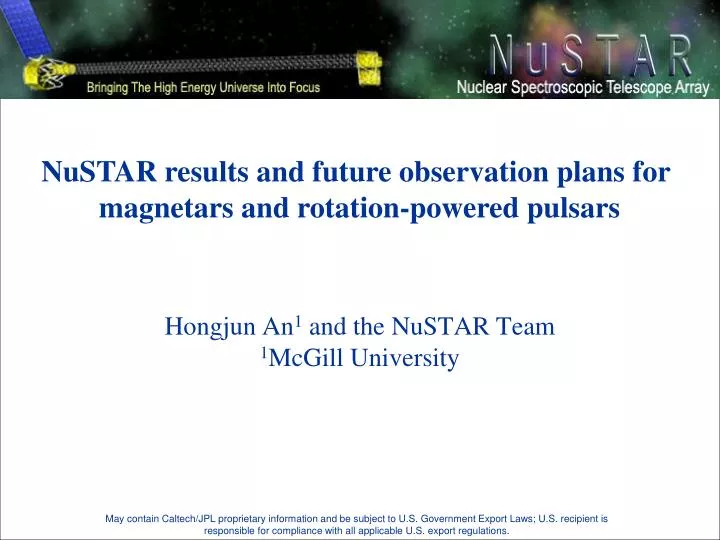 nustar results and future observation plans for magnetars and rotation powered pulsars