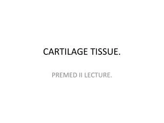 CARTILAGE TISSUE.